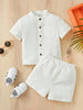 Plain White Top & Bottom Sets For Your Cute Boys